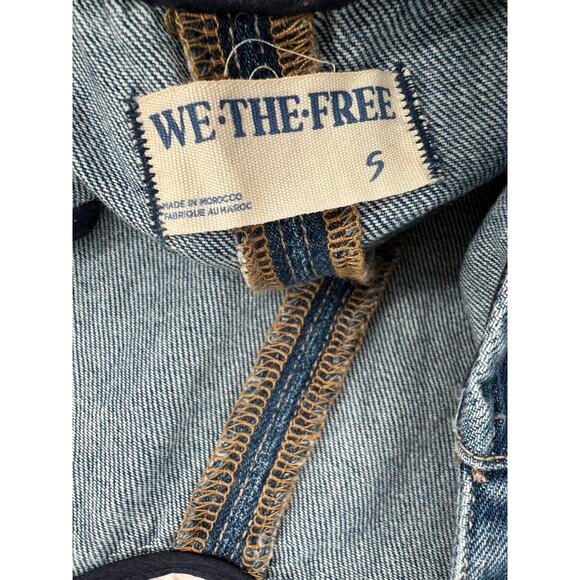We the Free People High Roller Denim Overalls Womens XS Sapphire Blue Oversized - Picture 7 of 14